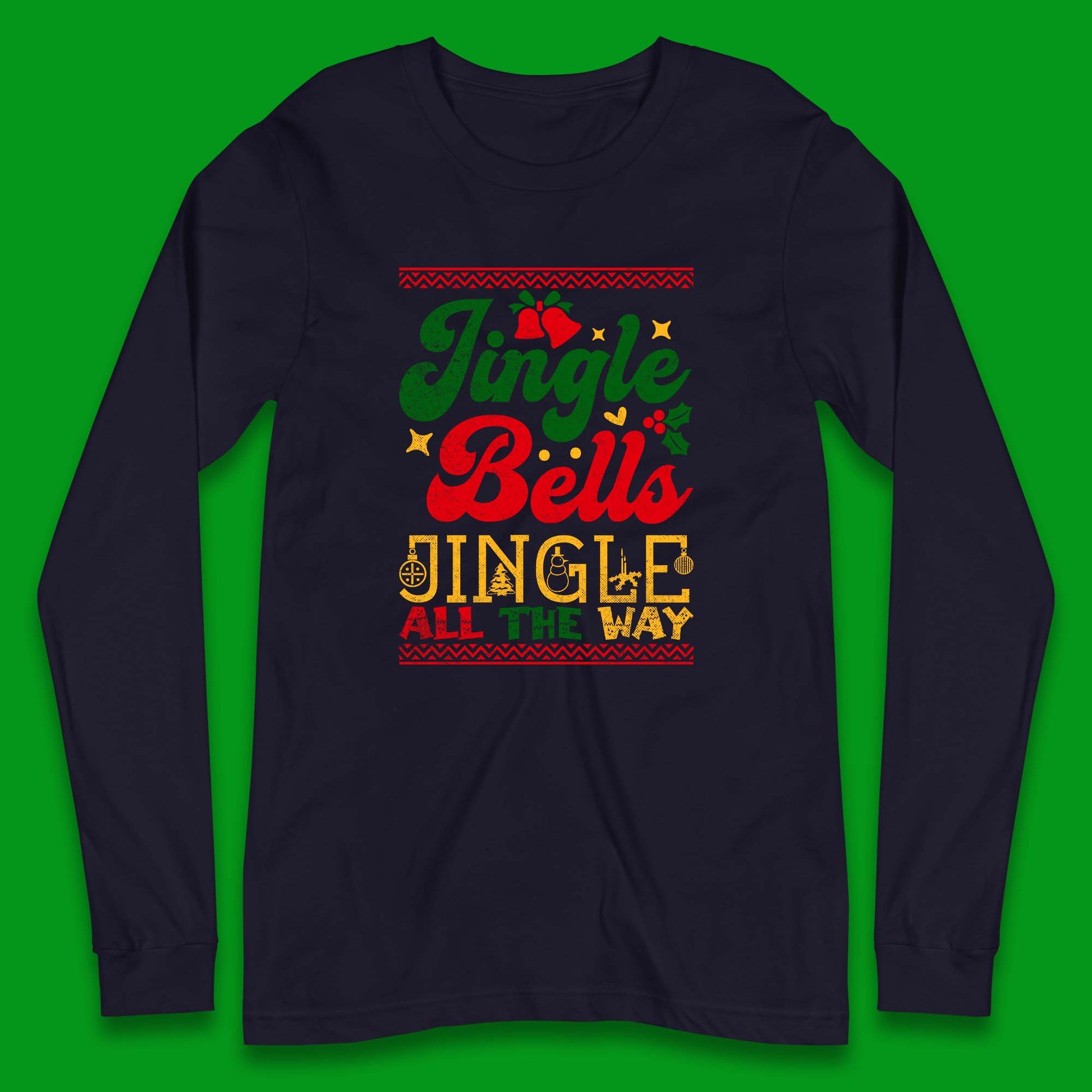 jingle bell christmas long sleeve t shirt