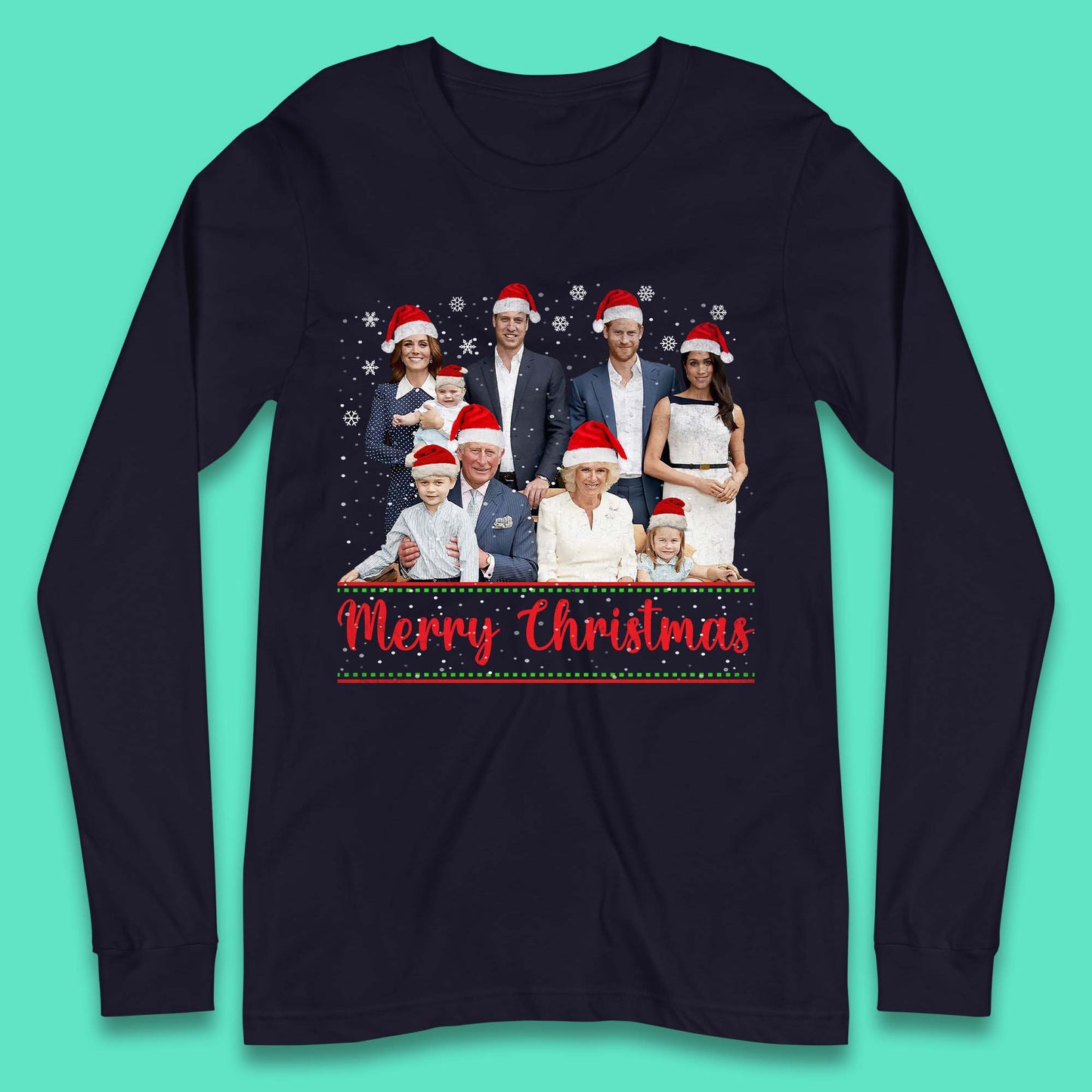 British Royal Family Succession Christmas Long Sleeve T-Shirt