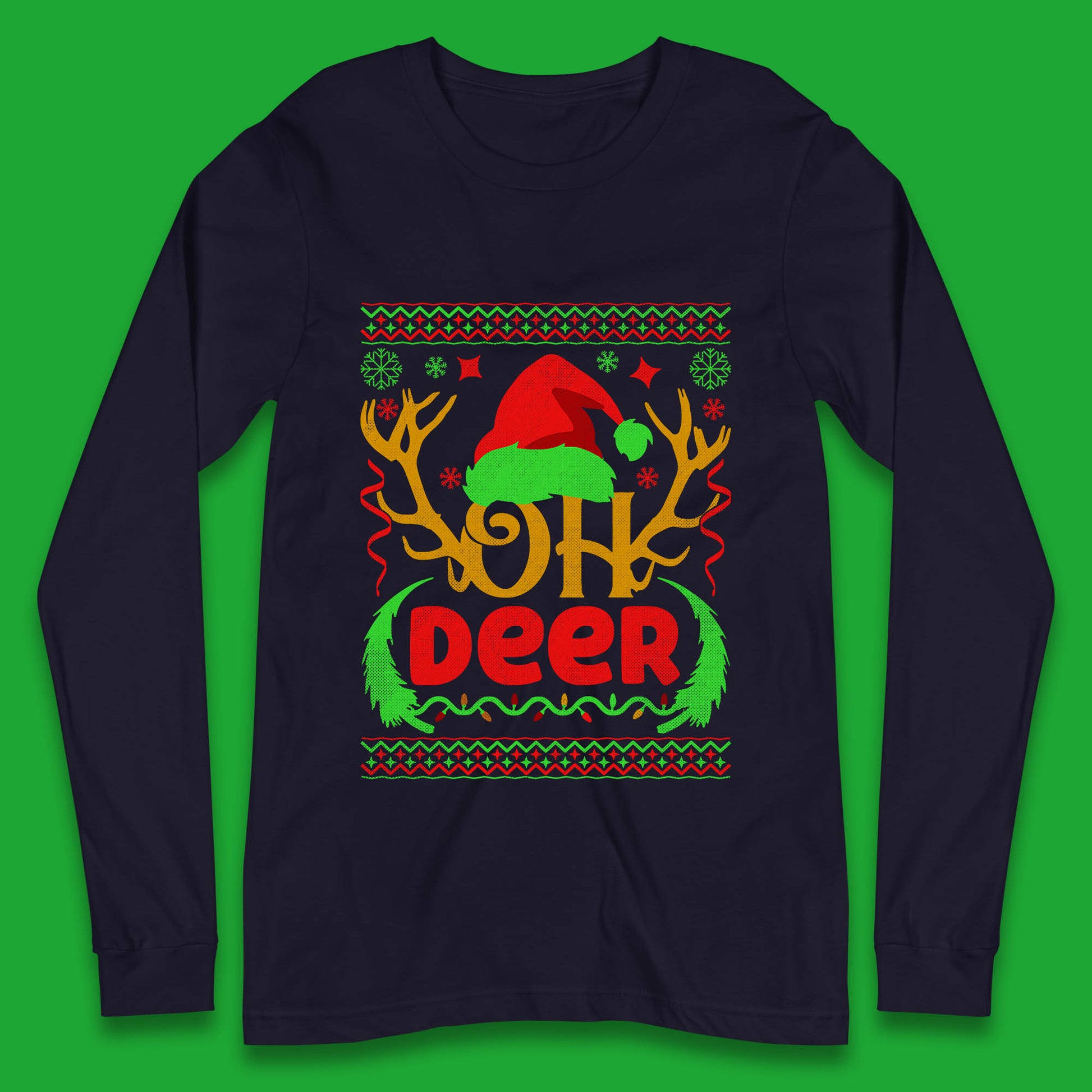 deer antlers christmas long sleeve t shirt