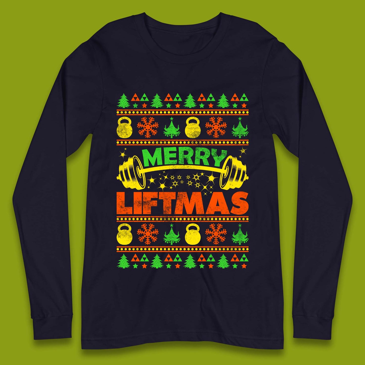 Merry Liftmas Christmas Long Sleeve T-Shirt