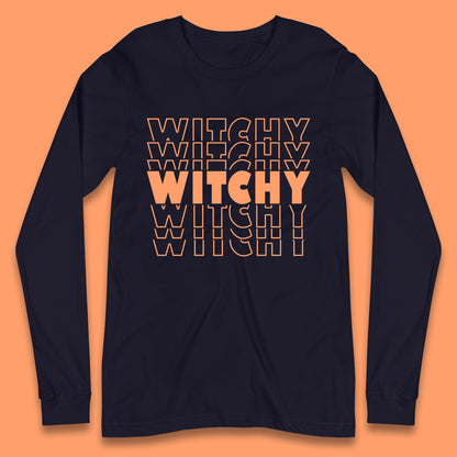 Witchy Halloween Witches Spooky Witch Vibes Witchy Aesthetic Halloween Party Long Sleeve T Shirt