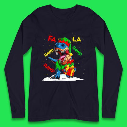 christmas dinosaur long sleeve t shirt