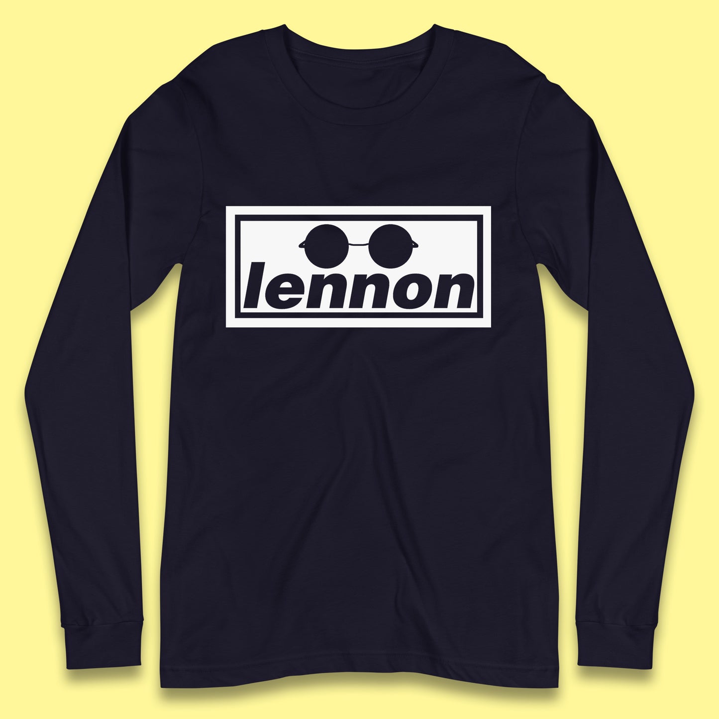 Lennon British Beatles Band John Lennon Singer Songwriter Musician Lennon Glasses Long Sleeve T Shirt