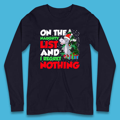 Donkey Christmas Naughty List Long Sleeve T-Shirt