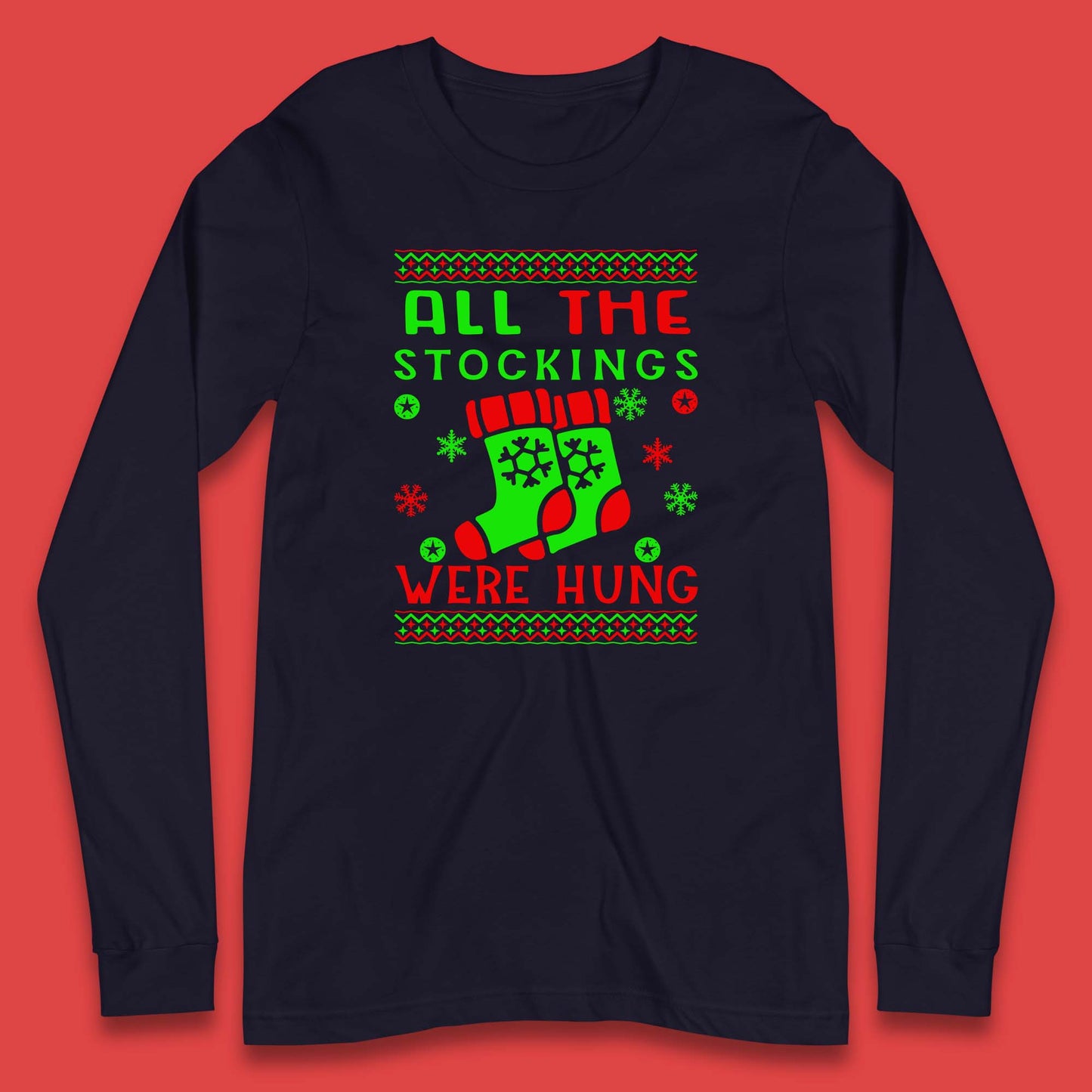 christmas socks all the stocking were hung t shirt