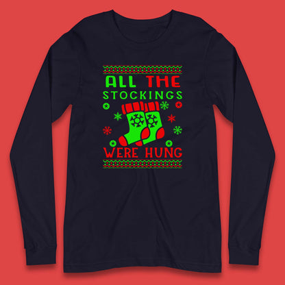 christmas socks all the stocking were hung t shirt