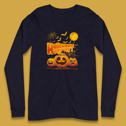 Happy Halloween Jack-o-lantern Horror Scary Monster Pumpkins Long Sleeve T Shirt
