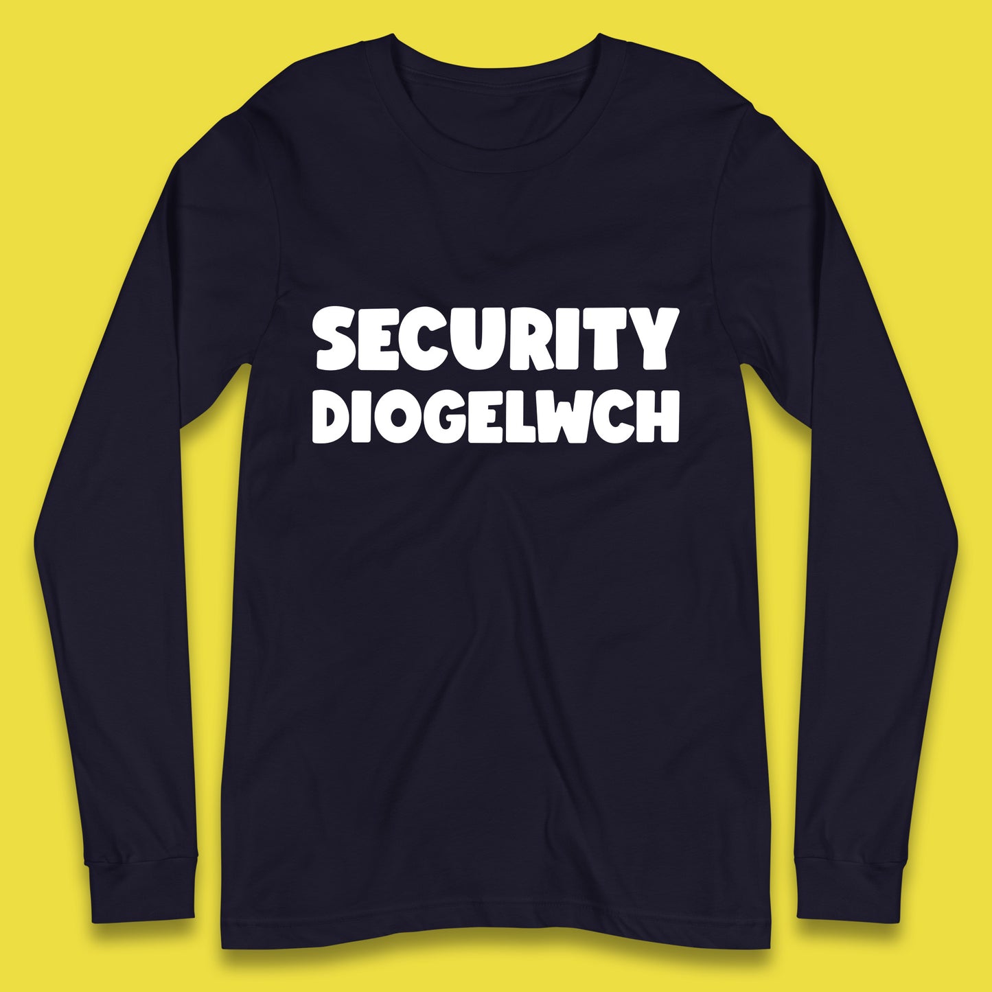 Security Diogelwch Security Services Diogelwch Cymru Workwear Guard Doorman Bodyguard Long Sleeve T Shirt