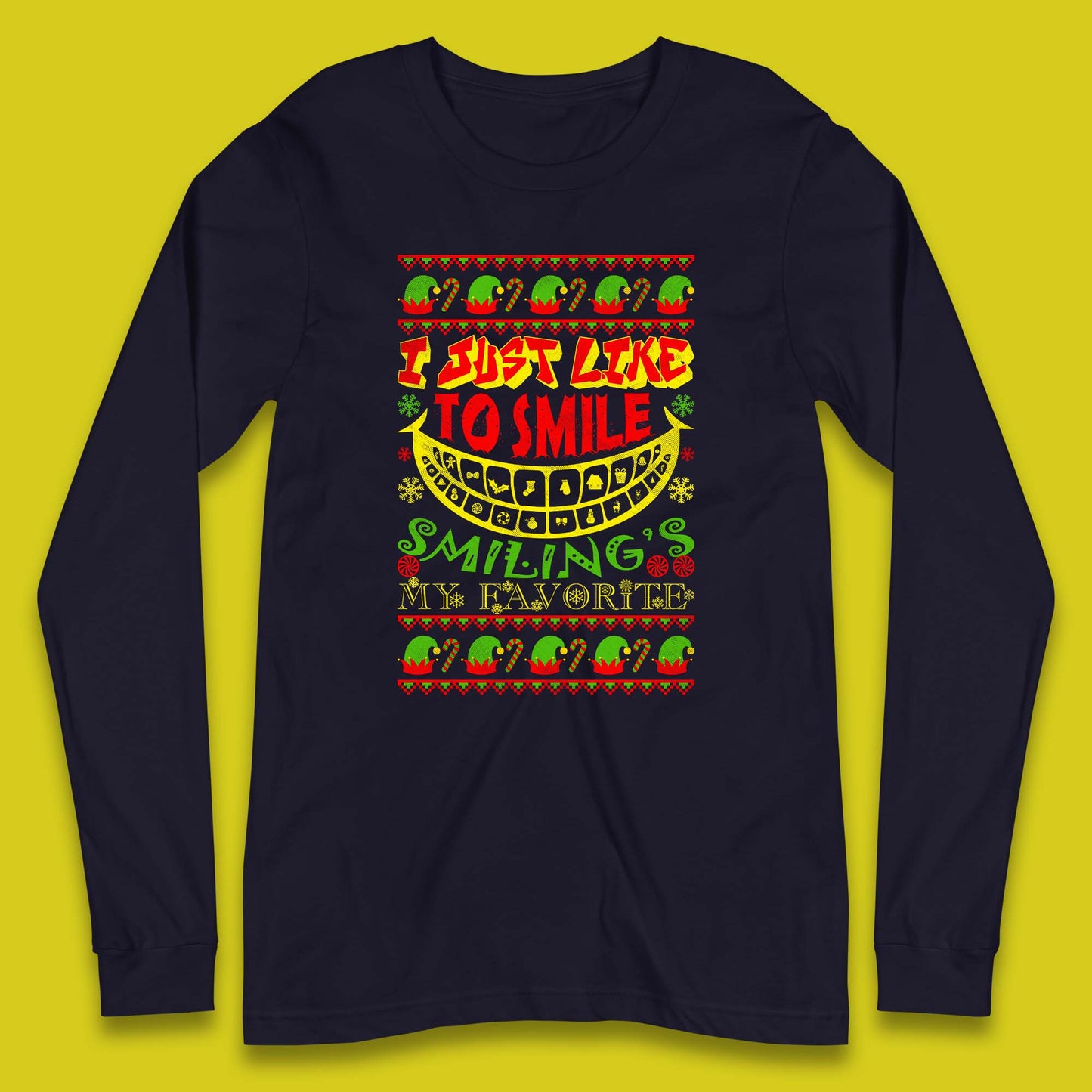 christmas elf long sleeve t shirt