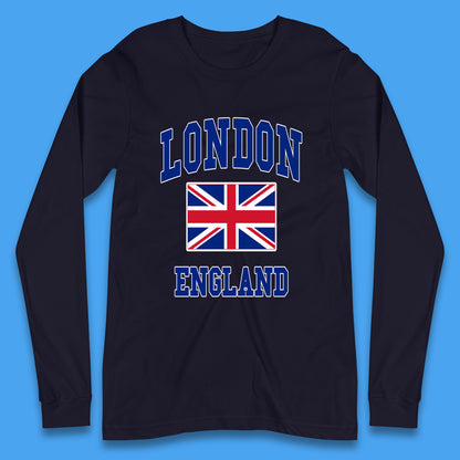 London England Flag Great Britain United Kingdom Uk Union Jack Souvenir British Flag Long Sleeve T Shirt