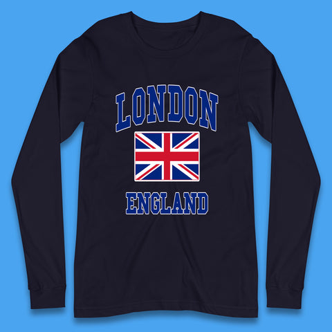 London England Flag Great Britain United Kingdom Uk Union Jack Souvenir British Flag Long Sleeve T Shirt