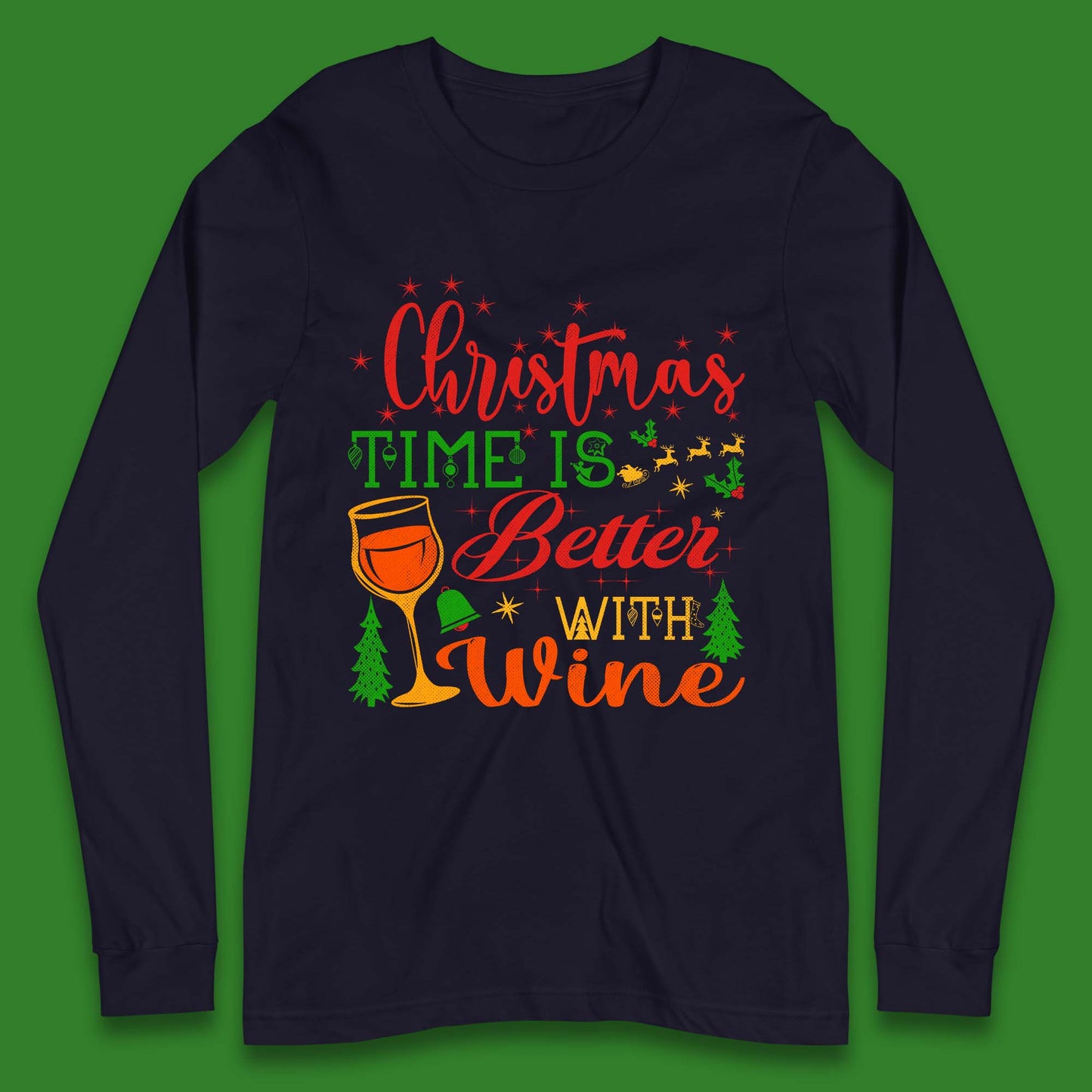 Christmas Wine Long Sleeve T-Shirt