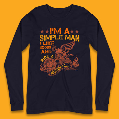 Boobs And Motorcycle Long Sleeve T-Shirt