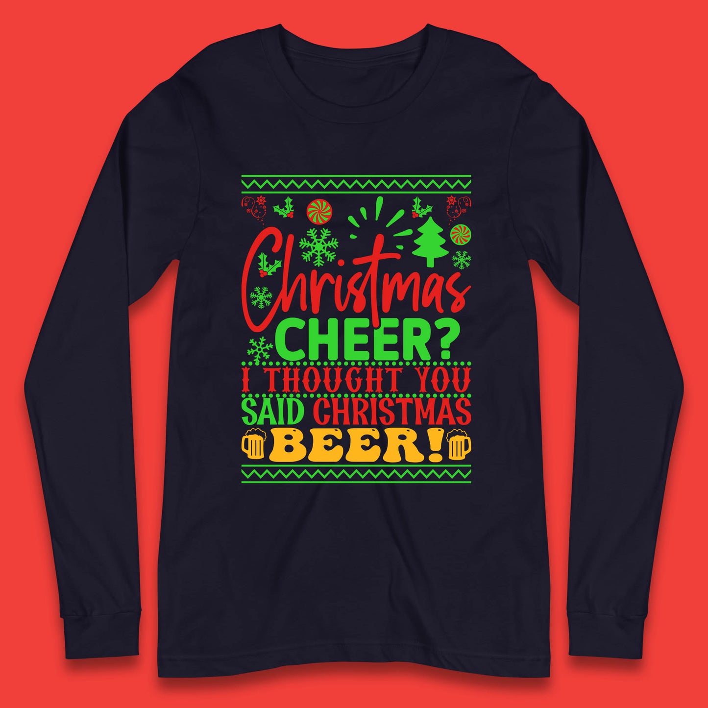 christmas cheer long sleeve t shirt
