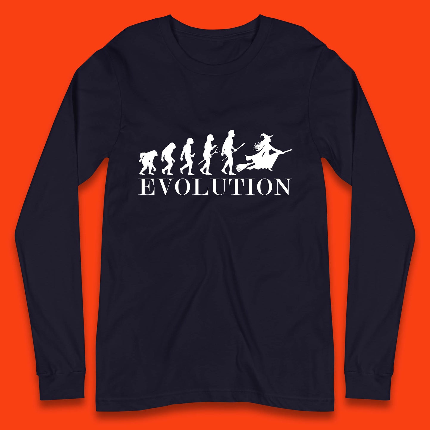 Witch Evolution Halloween Scary Spooky Witch Costume Long Sleeve T Shirt