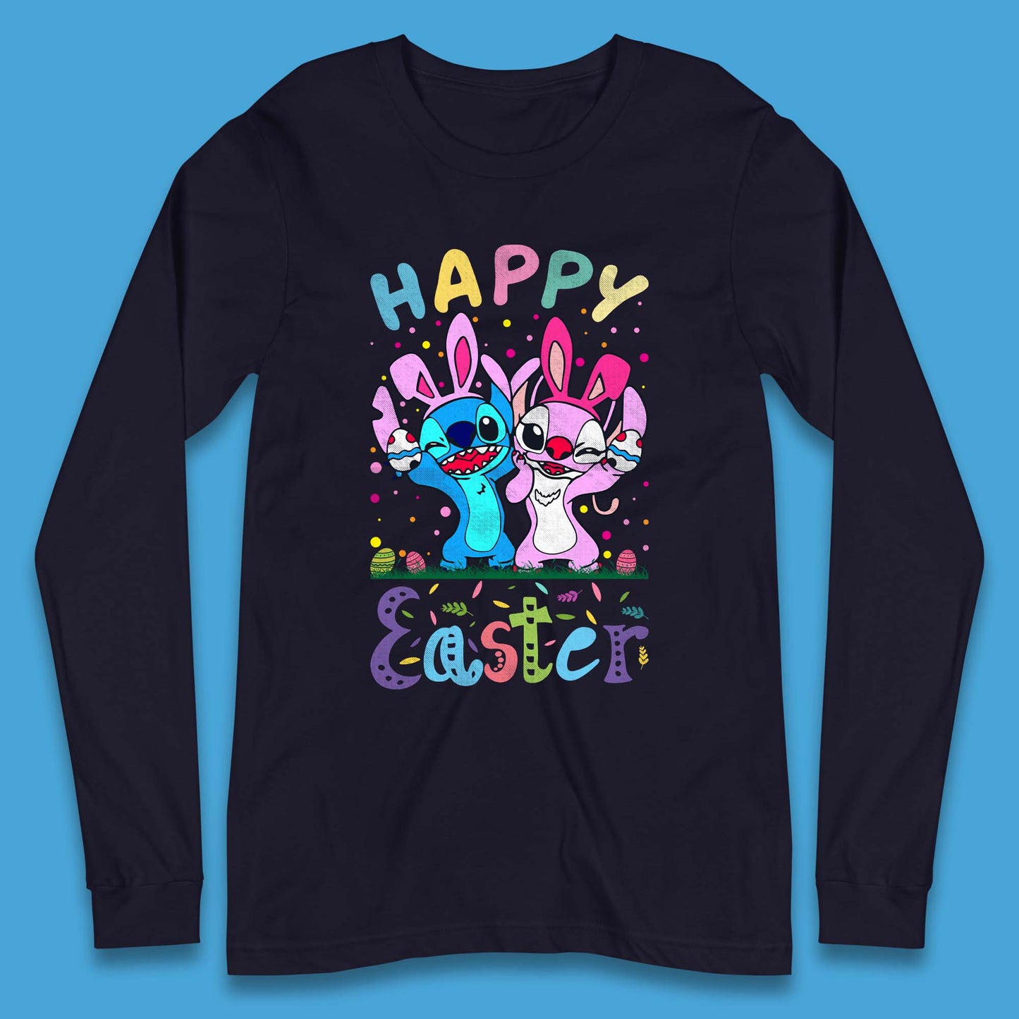 Happy Easter Stitch Long Sleeve T-Shirt