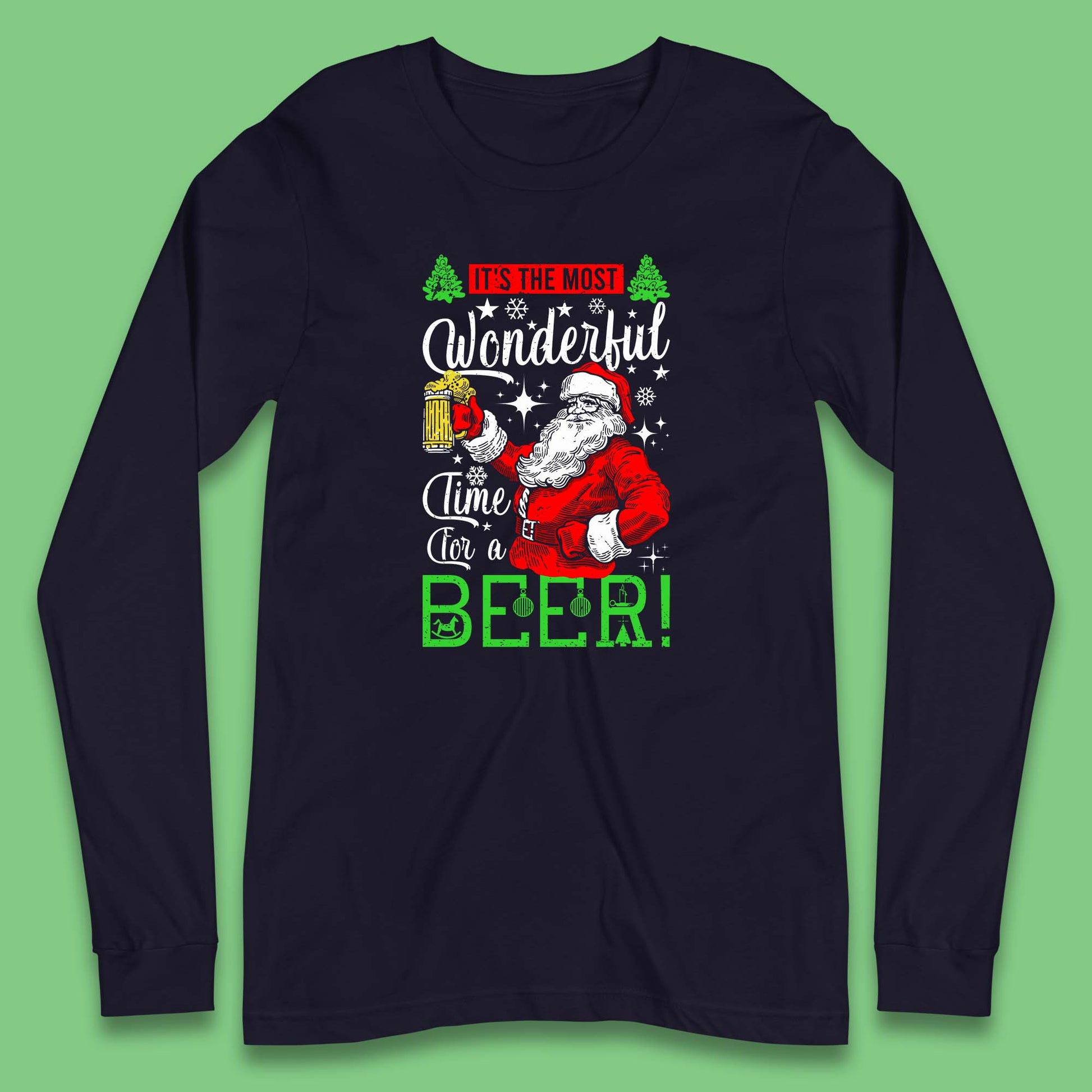 christmas santa bear long sleeve t shirt