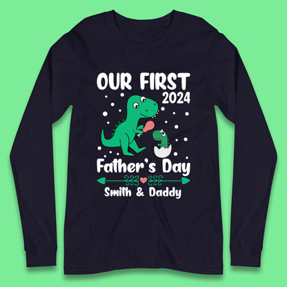 Personalised First Father's Day Long Sleeve T-Shirt