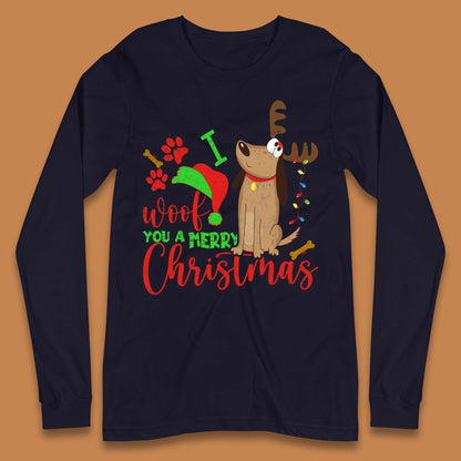 I Woof You A Merry Christmas Long Sleeve T-Shirt