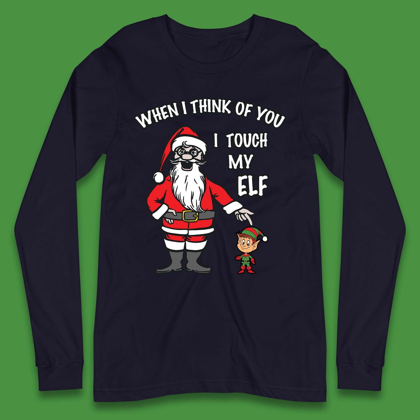 Cheeky Rude Funny Christmas Long Sleeve T-Shirt