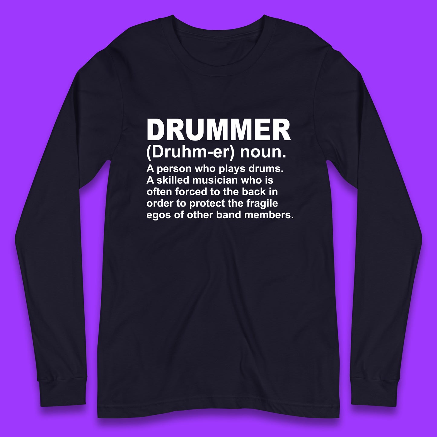 Drummer Long Sleeve T Shirt for Sale