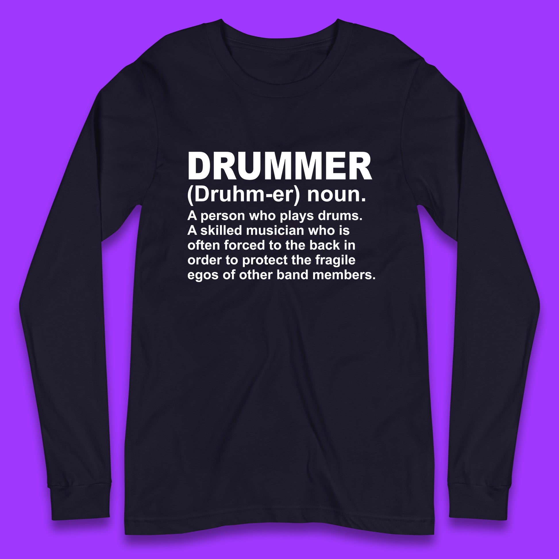 Drummer Long Sleeve T Shirt for Sale