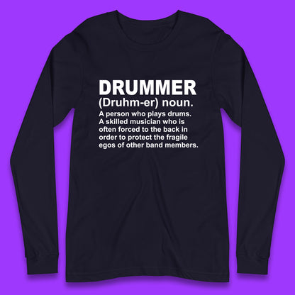 Drummer Long Sleeve T Shirt for Sale