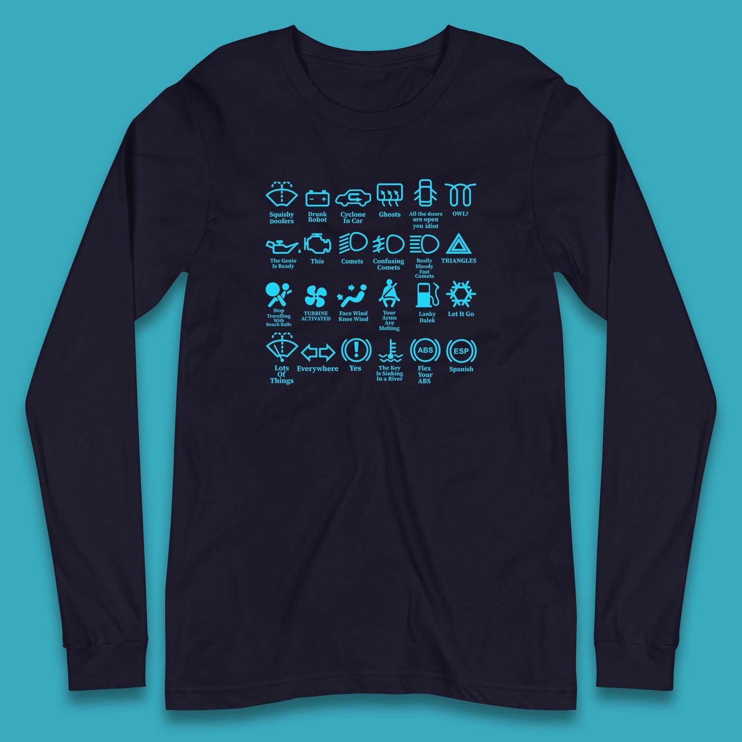 Warning Signs 101 Funny Racing Auto Mechanic Manual Shifting Funny Driving Long Sleeve T Shirt
