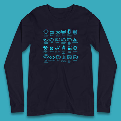 Warning Signs 101 Funny Racing Auto Mechanic Manual Shifting Funny Driving Long Sleeve T Shirt