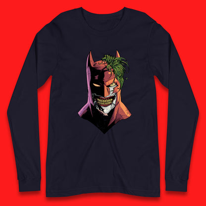 DC Comics Batman Mouth Wall Batman X The Joker Spoof Supervillain Comic Book Character Long Sleeve T Shirt