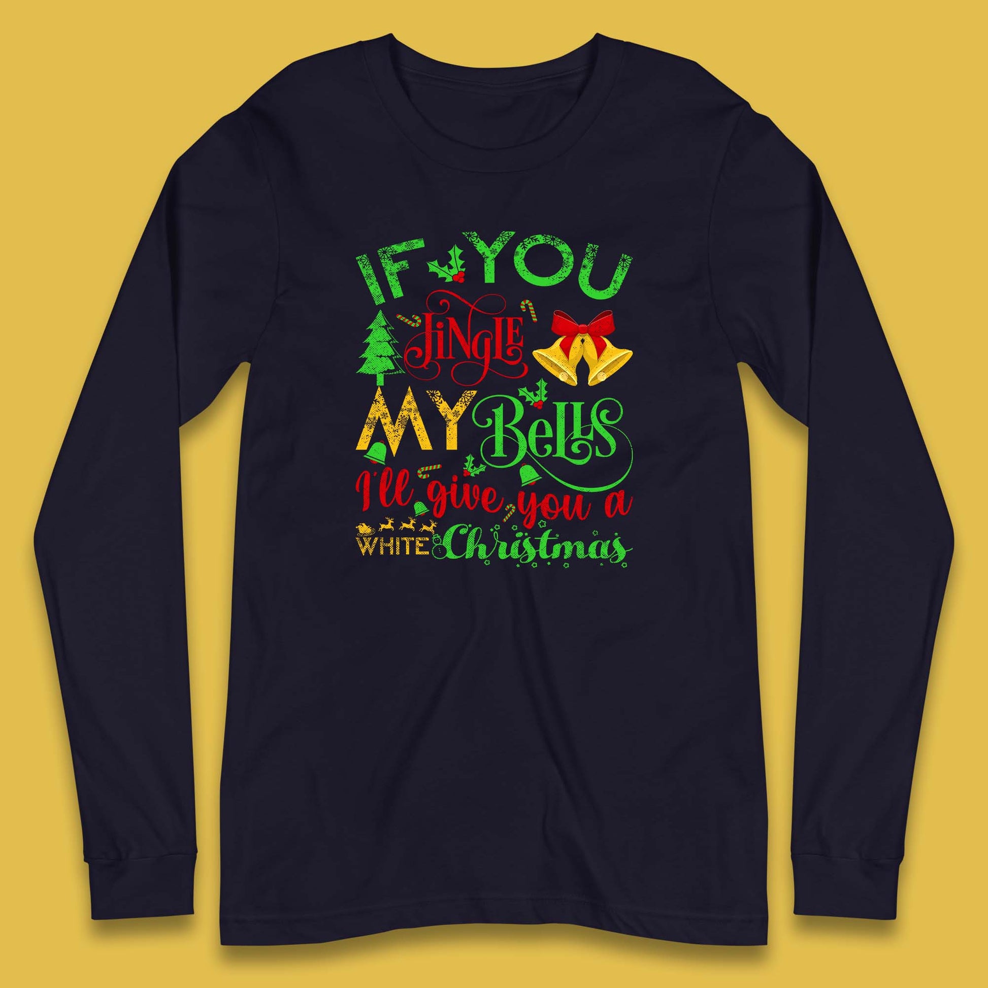 jingle bells funny long sleeve t shirt