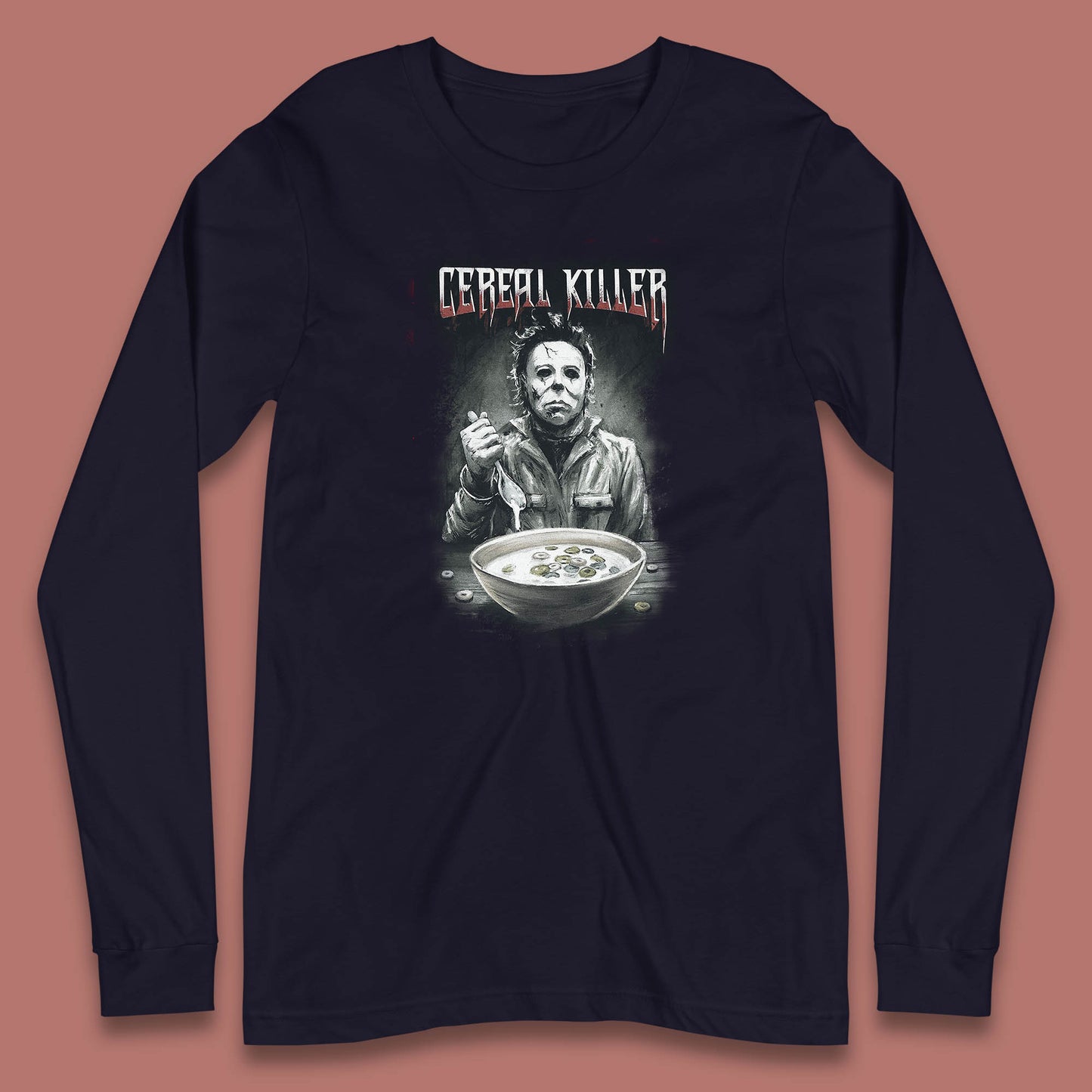 Michael Myers Cereal Killer Halloween Serial Killer Horror Movie Character Long Sleeve T Shirt