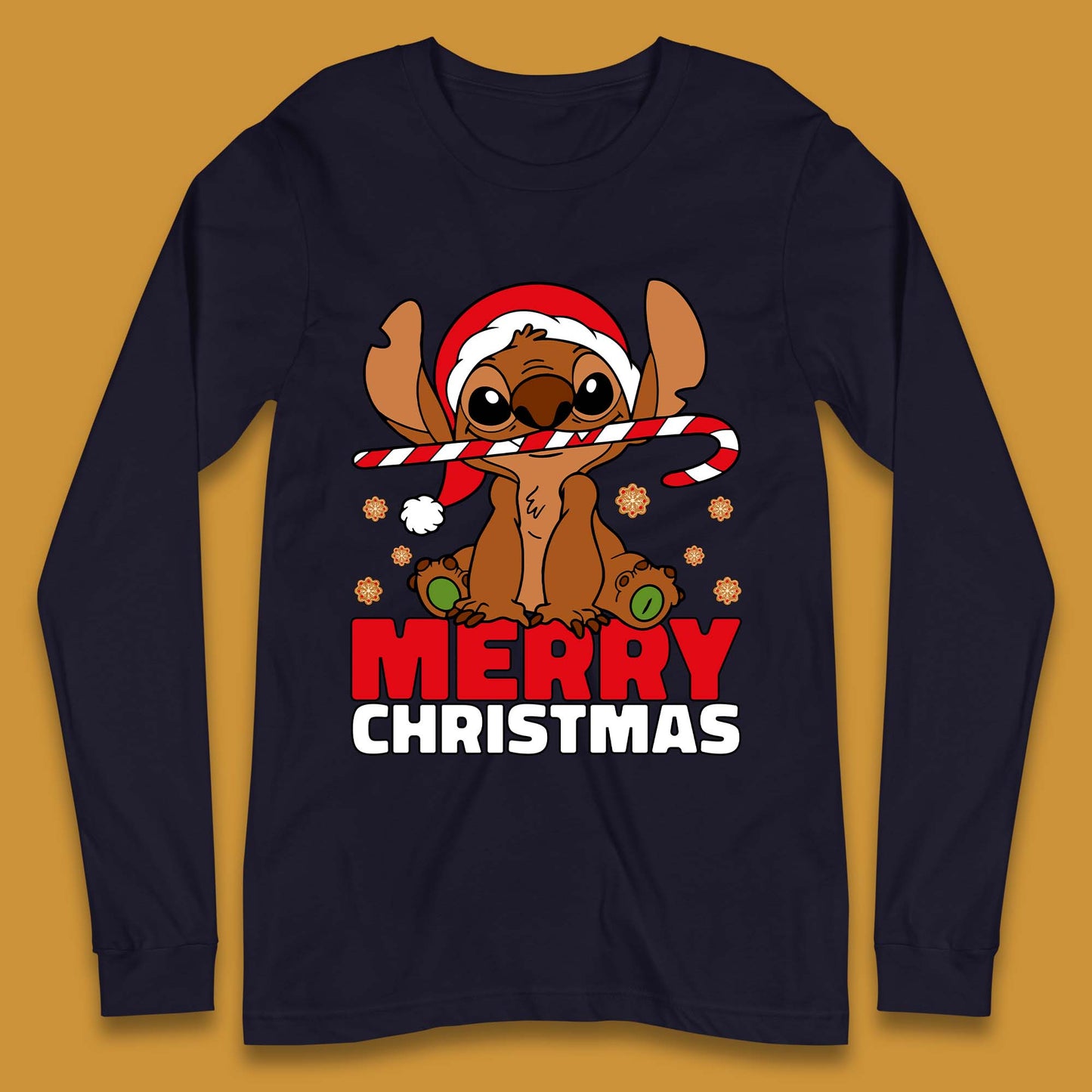 Gingerbread Stitch Christmas Long Sleeve T-Shirt