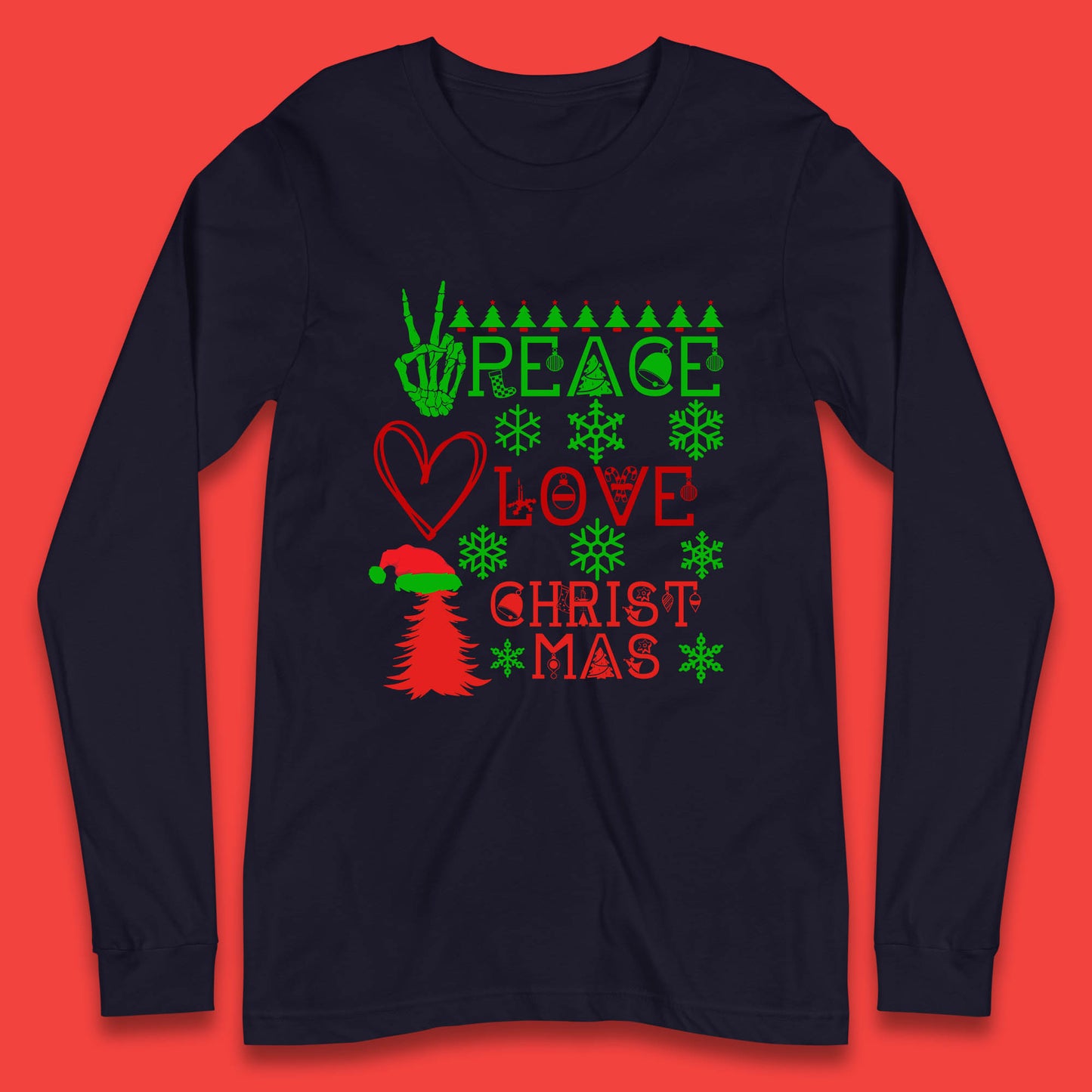 peace love christmas t shirt