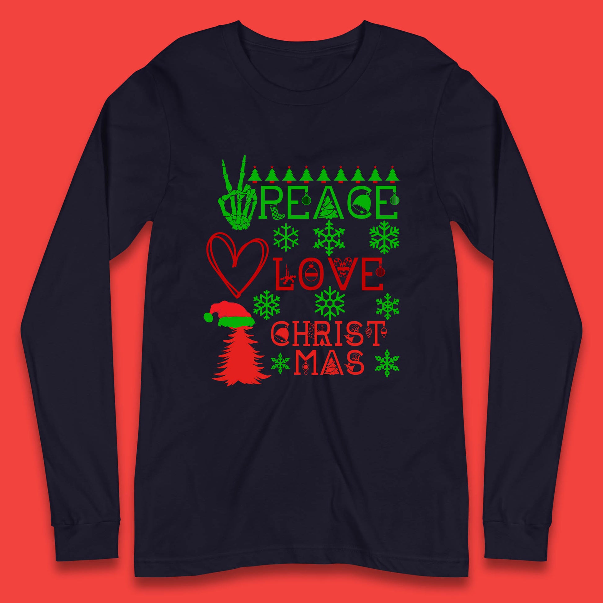 peace love christmas t shirt