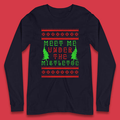 mistletoe christmas long sleeve t shirt