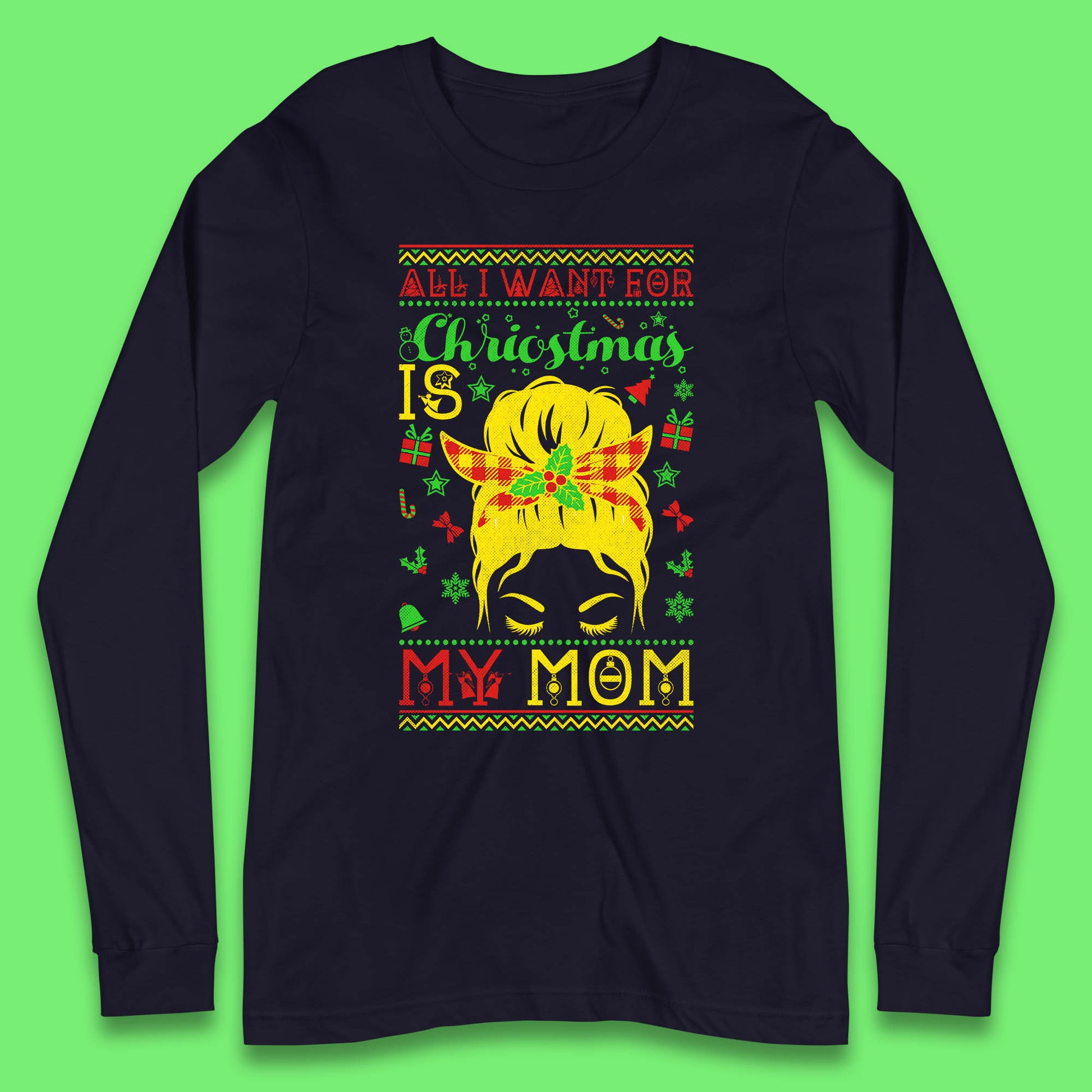 mom christmas long sleeve t shirt