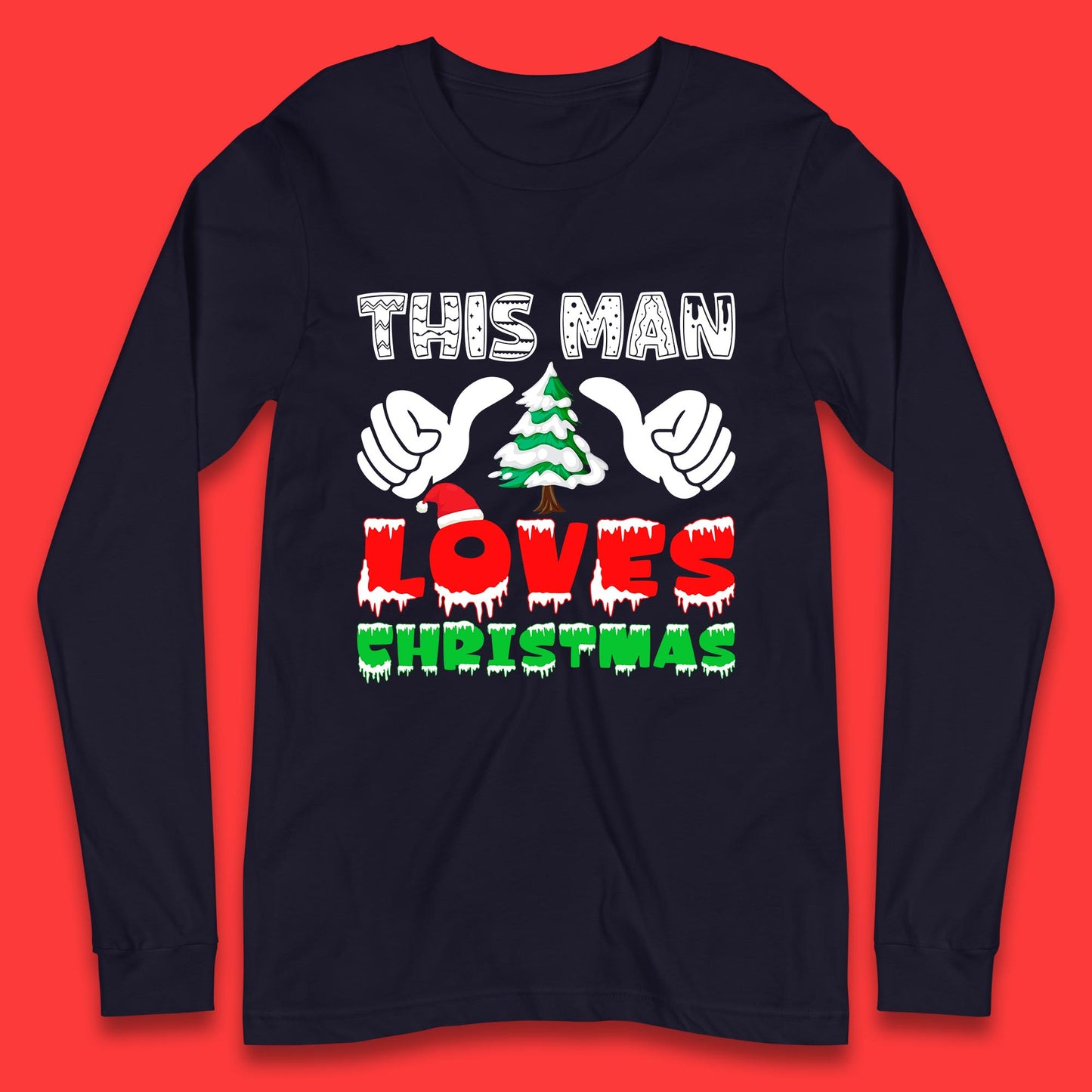 this man loves christmas long sleeve t shirt