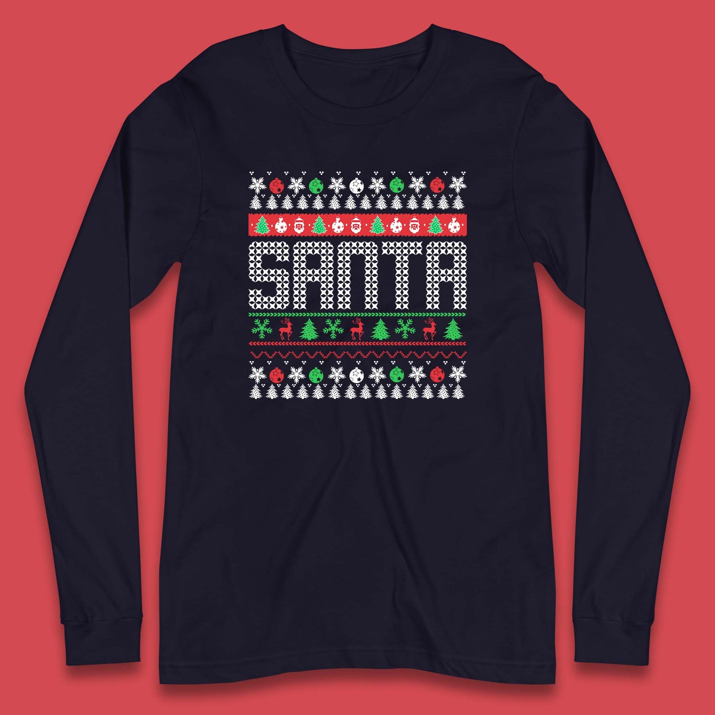christmas santa claus long sleeve t shirt