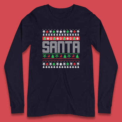 christmas santa claus long sleeve t shirt