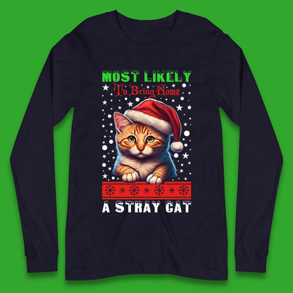 Stray Cat Christmas Long Sleeve T-Shirt