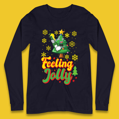 feeling jolly christmas beer long sleeve t shirt