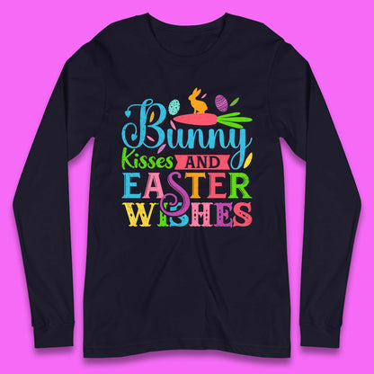 Bunny Kisses And Easter Wishes Long Sleeve T-Shirt