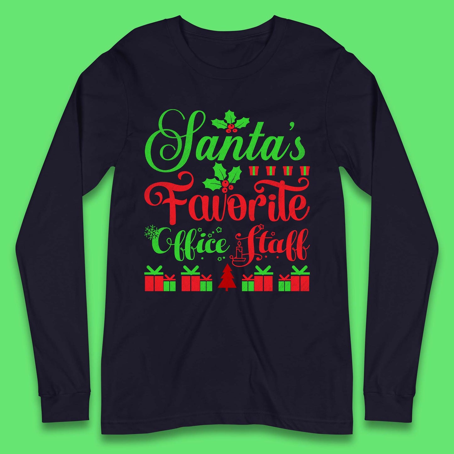 Office Staff Christmas Long Sleeve T-Shirt