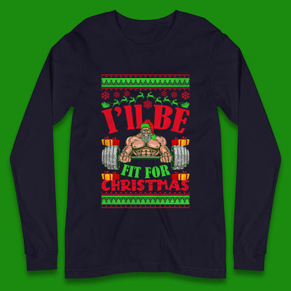 christmas gym long sleeve t shirt