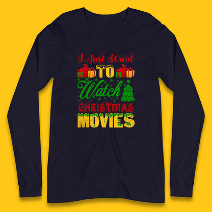 christmas movies long sleeve t shirt