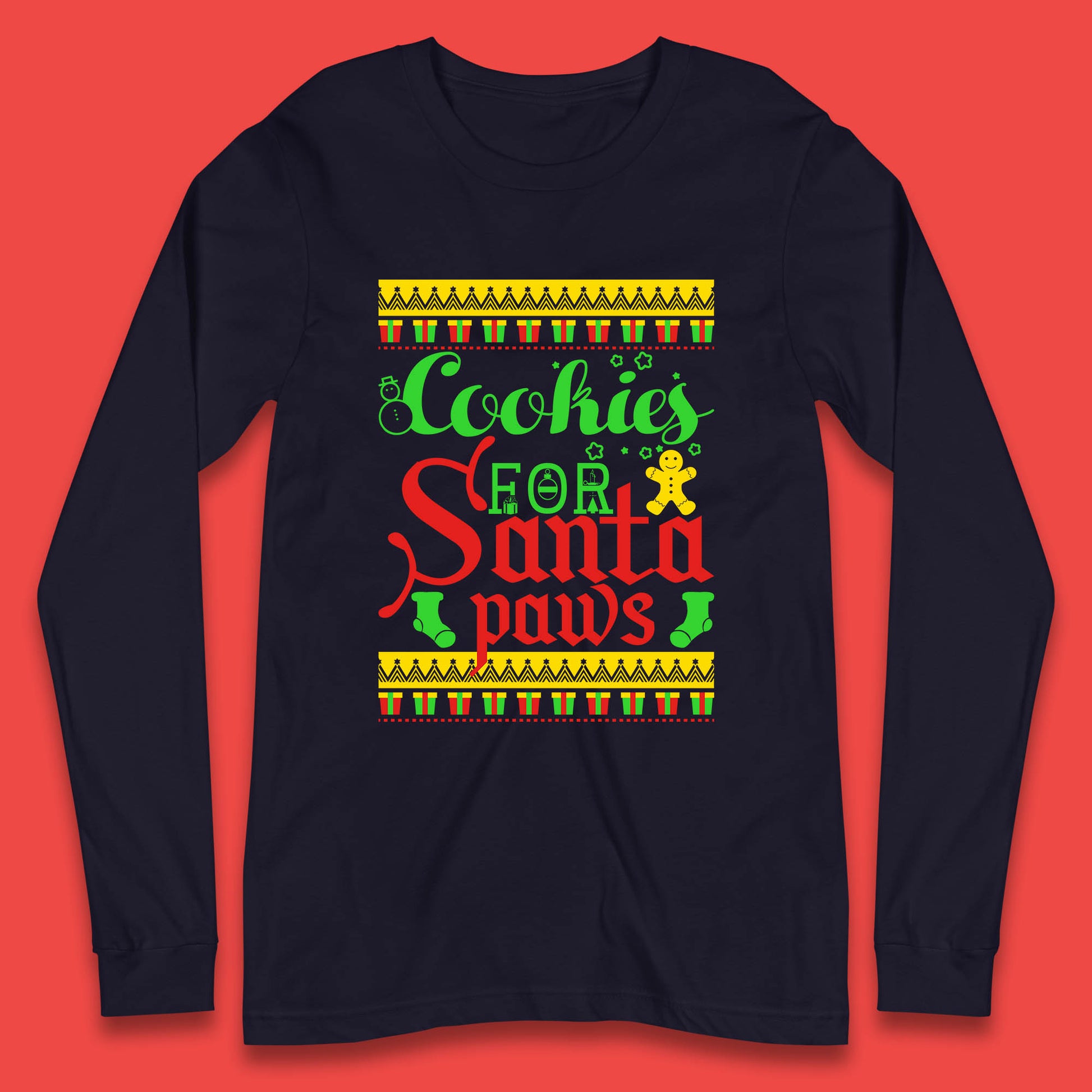 christmas cookies for santa paws t shirt