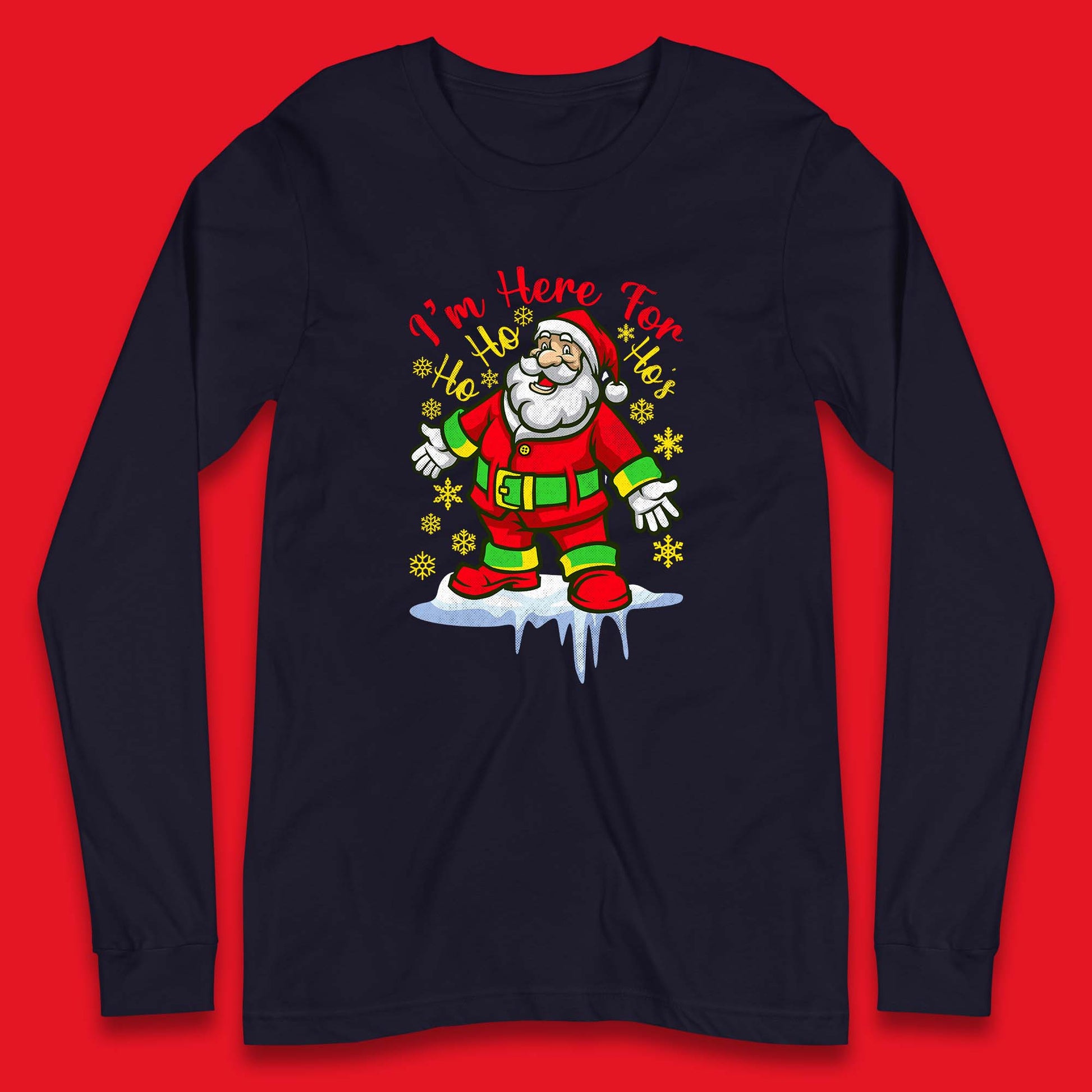 santa claus christmas long sleeve t shirt