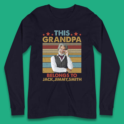 Personalised This Grandpa Belongs To Long Sleeve T-Shirt