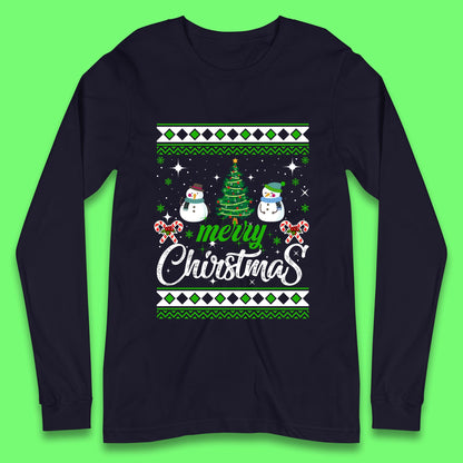 merry christmas snowman long sleeves t shirt